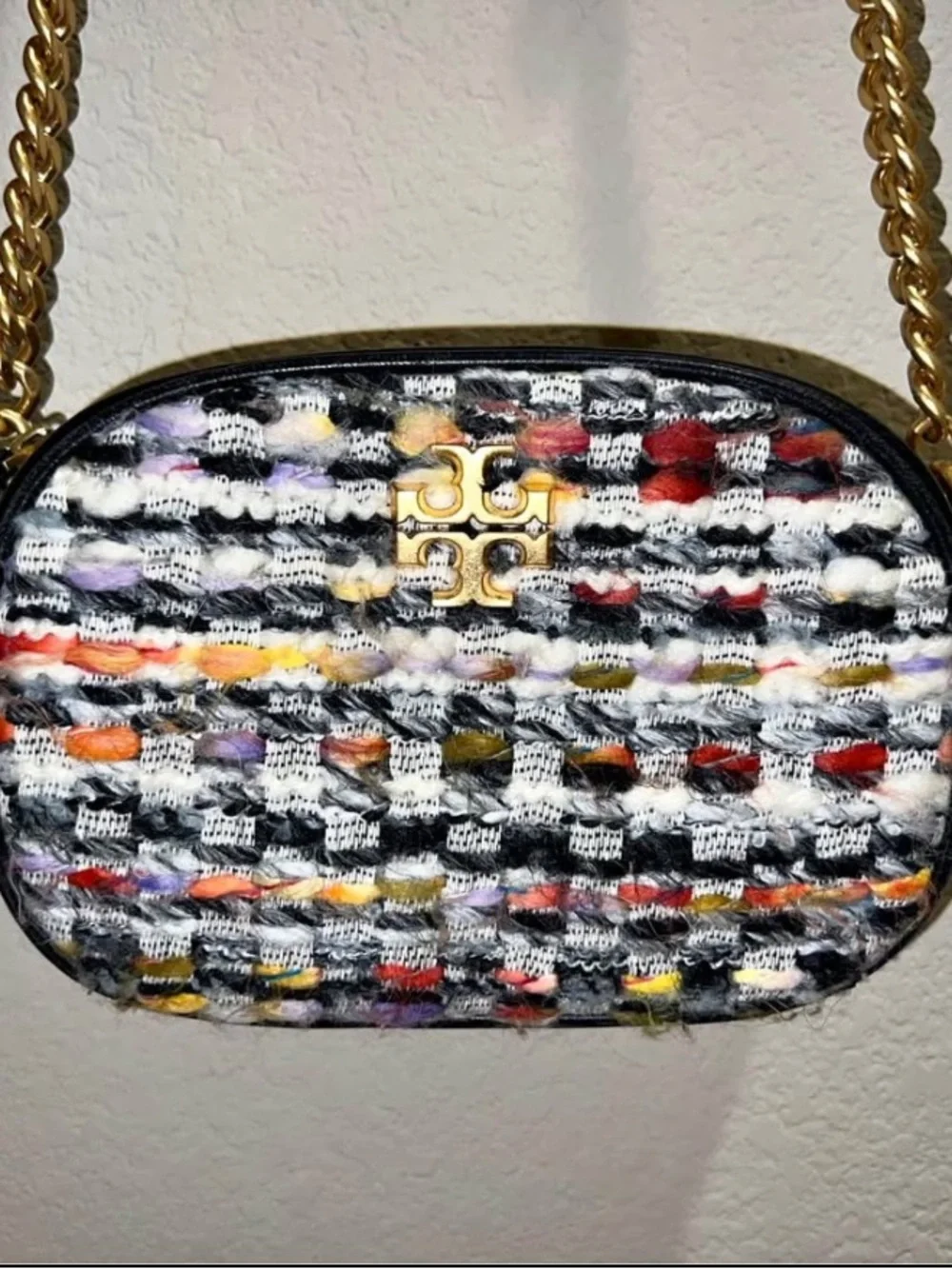 Tory Burch Small “Kira” Tweed Crossbody